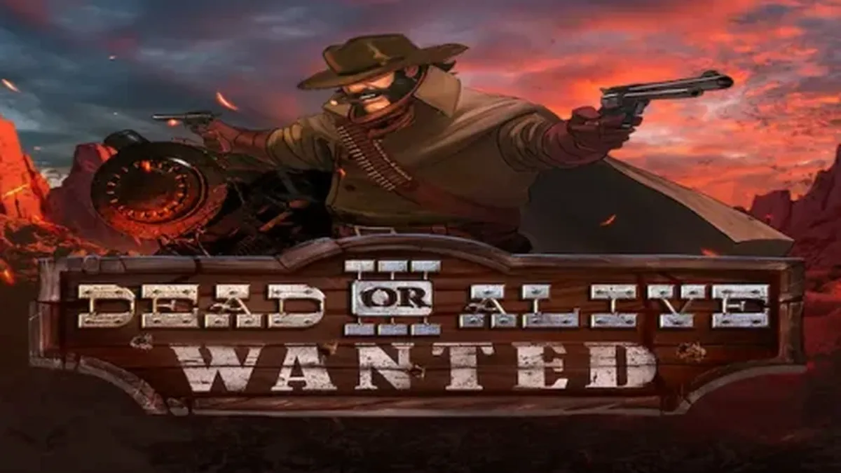 Tampilan visual slot Dead or Alive 3 Wanted dengan tema koboi yang kelam